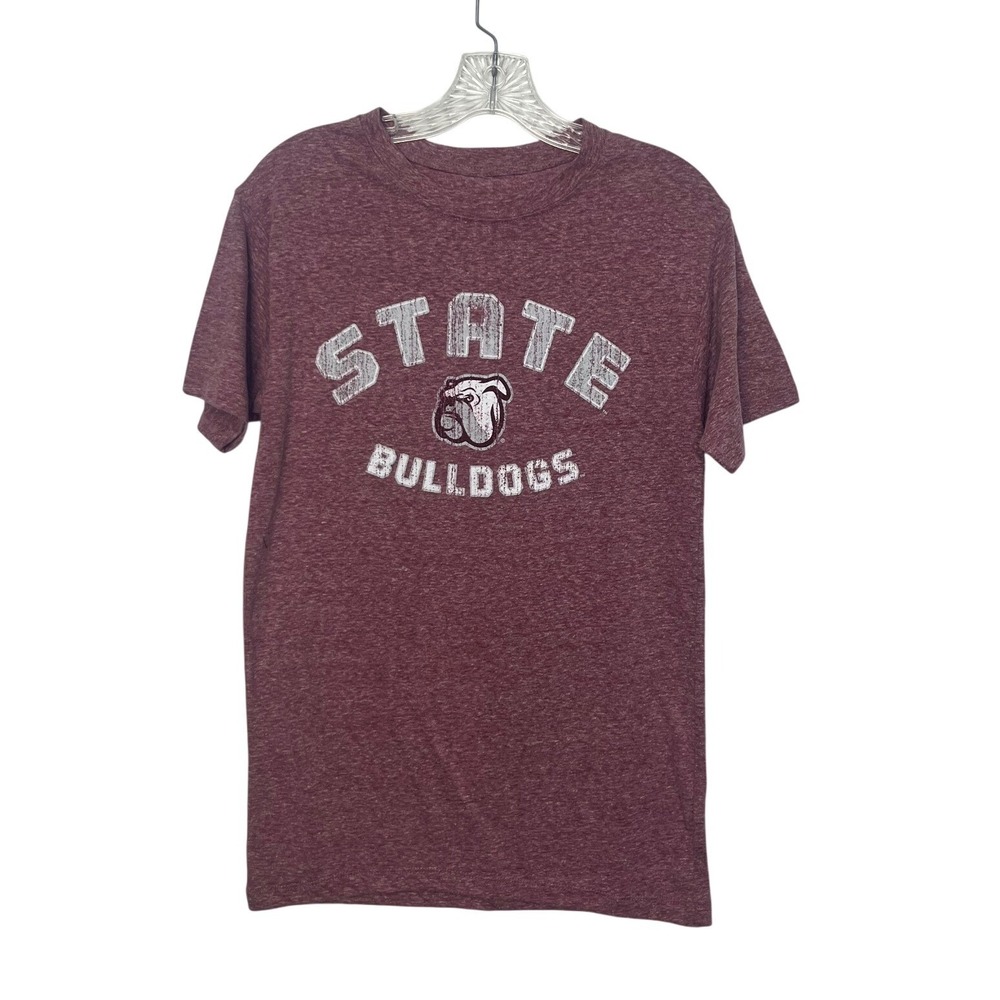 Pro Edge Mississippi State Bulldogs Shirt Mens Small Maroon Heather Tee NCAA NEW